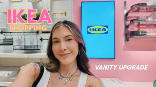 UPGRADING MY VANITY💄🪞💋 | shopping at ikea, amazon haul, makeup organization + more