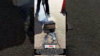 Restoring Durability: Asphalt Crack Repair in Action !! #innovation #tool