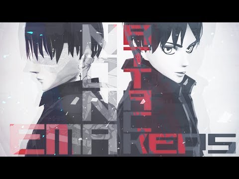 進撃のmmd Noname リヴァイと Attackers エレンで夜咄ディセイブ Attack On Titan Mmd Youtube