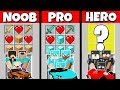 Minecraft Battle: NOOB vs PRO vs HEROBRINE: REAL LIFE CRAFTING CHALLENGE / Animation