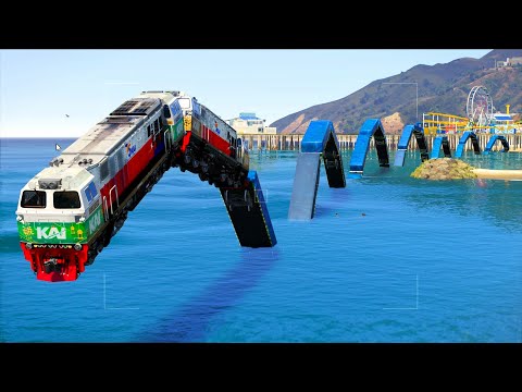 Kereta KAI Berenang Keluar Dari Laut !