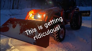 Kubota Plowing After Another BIG Iowa Snowstorm