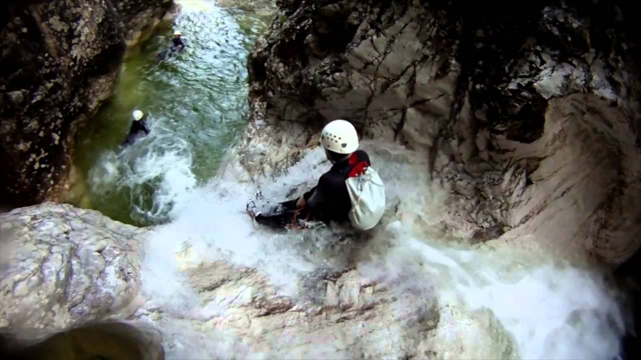 Canyoning in Fratarica, Slovenia with 3glav Adventures