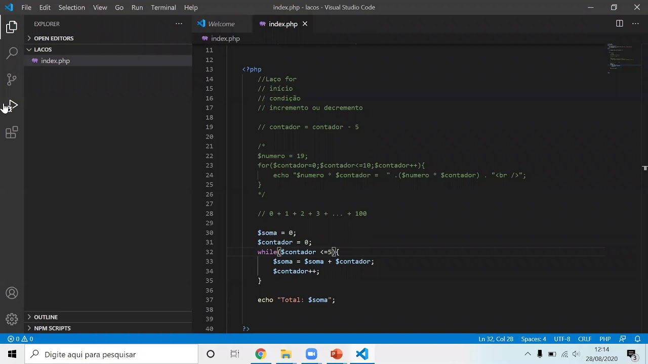 Laços de Repetição While e DoWhile no PHP - YouTube