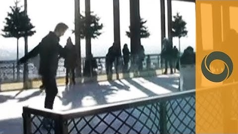 High Level Ice Skating In Paris - Halfway Up The Eiffel Tower