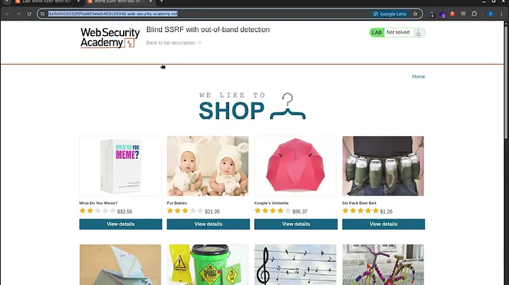 Blind SSRF with Out-of-Band Detection | PortSwigger Lab (Practitioner)