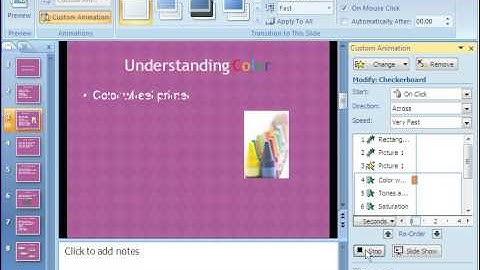 PowerPoint 2007 - Adding Animation