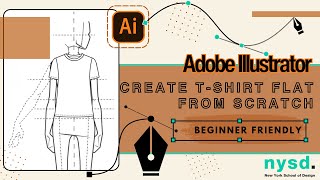 Digital Fashion Design | Ep 7: Adobe Illustrator | Create a Basic T-Shirt Flat from Scratch