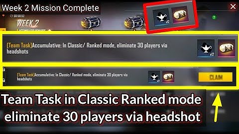 Team Task in Classic Ranked mode eliminate 30 players via headshot