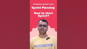 Sprint Planning How to Start a Sprint 🏁 || Dhirendra Kumar Panda || The Business Analyst Trainer