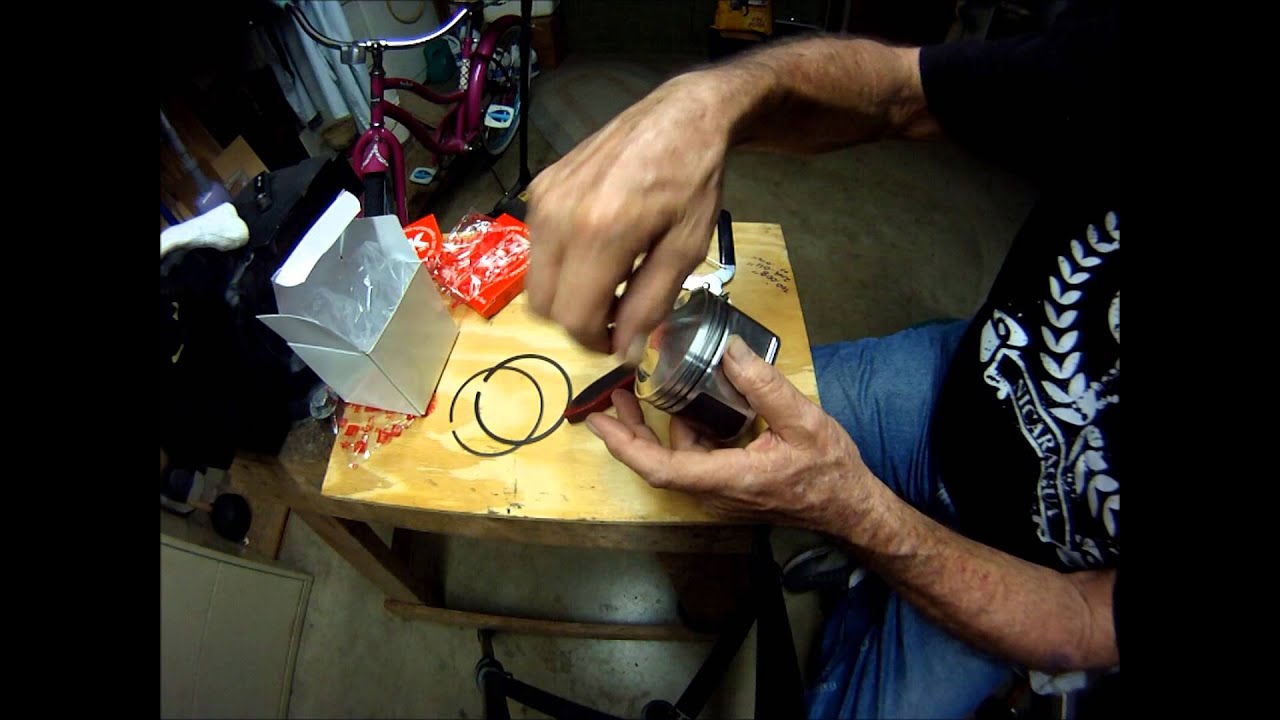 XS650 The Big Bore Part 14 (installing piston rings) YouTube