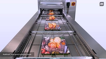Verse  levensmiddelen verpakken op de de compacte én automatische MULTIVAC T 305 Traysealer