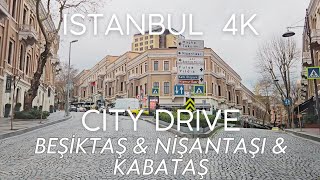 Istanbul 4K Driving Tour Through Besiktas & Nisantasi & Kabatas District - 4K Drive -