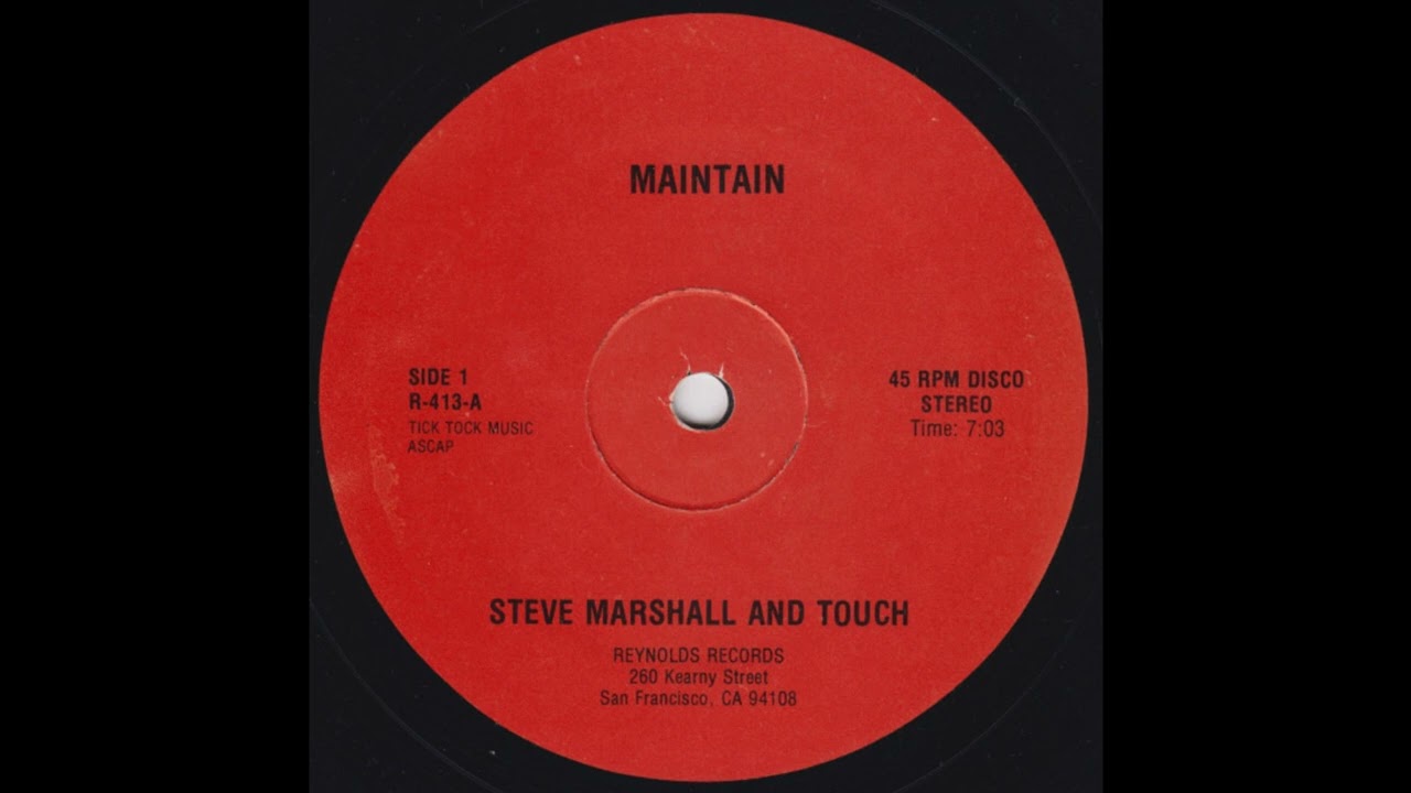 STEVE MARSHALL • Maintain • 45rpm Steve Marshall – Maintain (Disco Version) – Vinyl (12