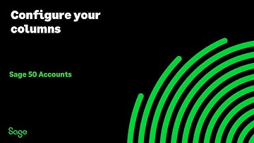 Sage 50 Accounts (UK) - Configure your columns