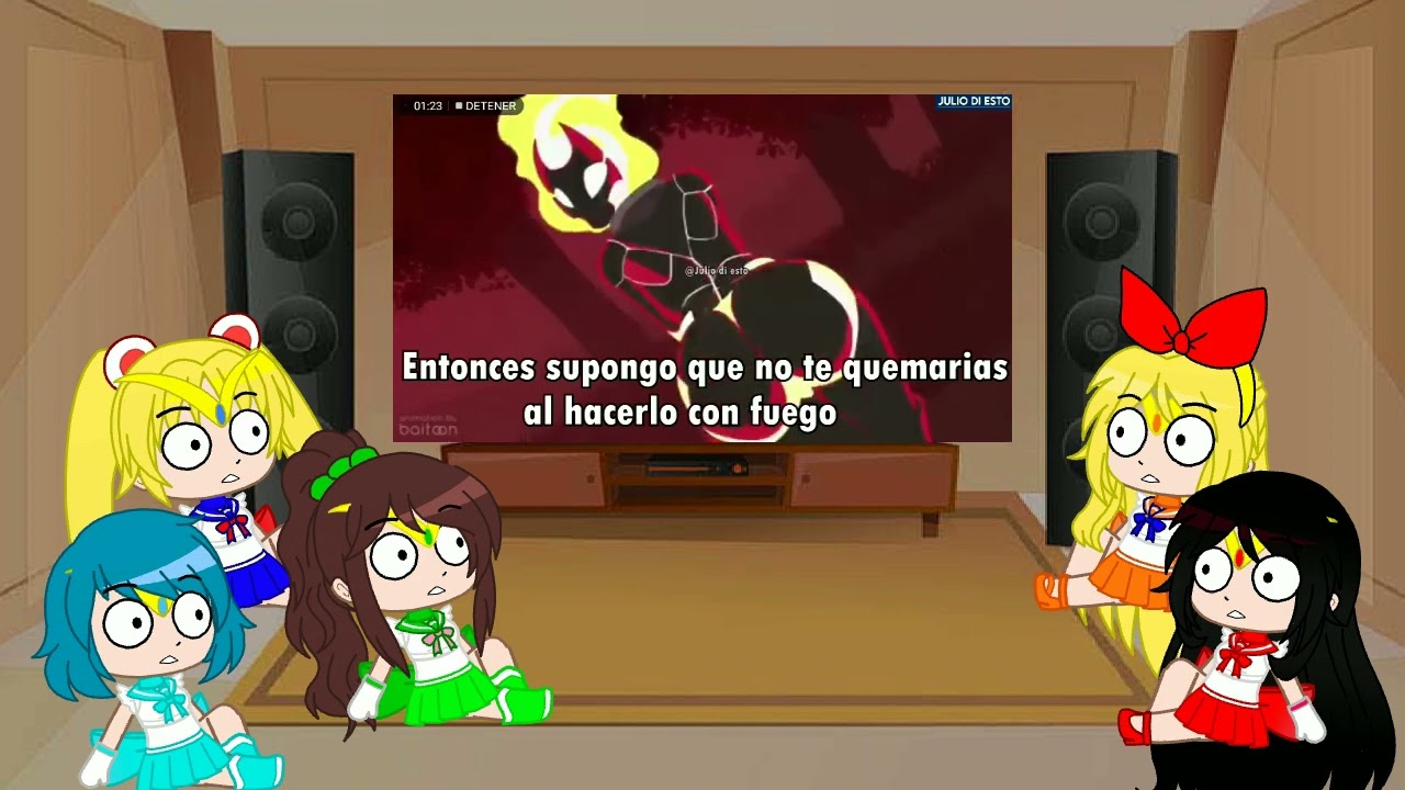 las sailors reaccióna a ben 10 le cuenta a kevin sobre el chaquetrix