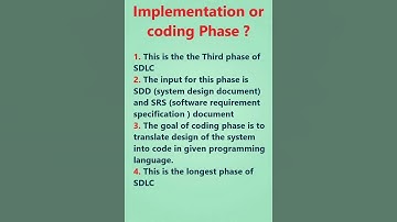 implementation phase #shorts #sdlc