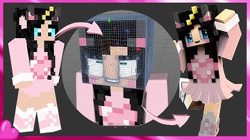 Turning my Minecraft Character into a 3D Model in Cinema 4D for the very First time ♥*