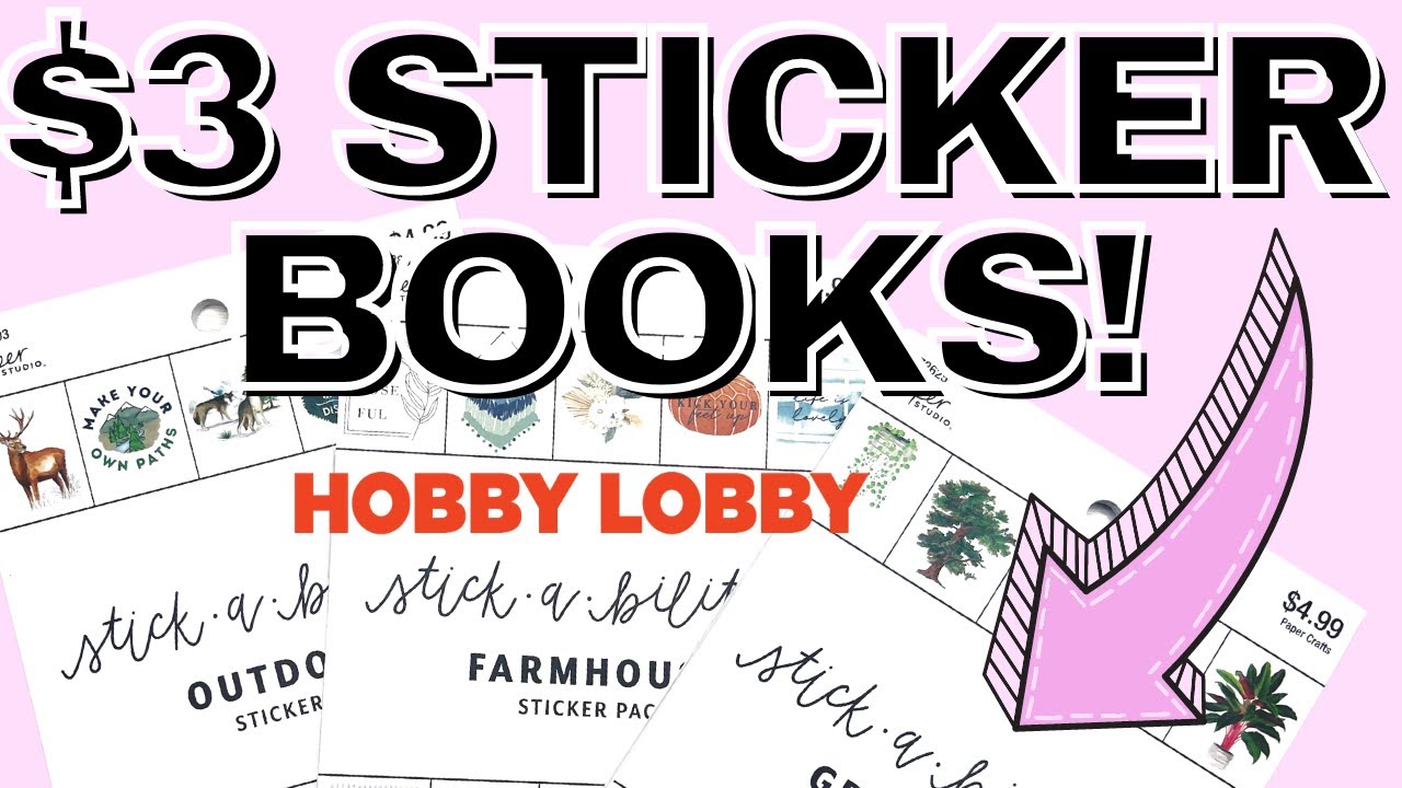 HOBBY LOBBY $3 STICKER BOOK  PAPER STUDIO STICKER BOOKS 