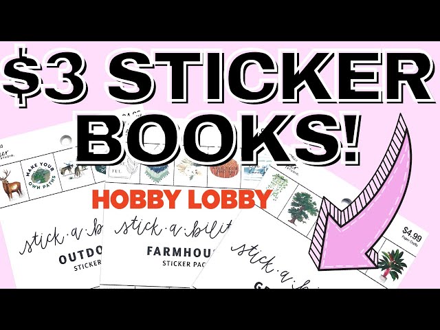 HOBBY LOBBY $3 STICKER BOOK  PAPER STUDIO STICKER BOOKS 