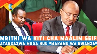 MRITHI WA KITI CHA MAALIM SEIF ATANGAZWA MUDA HUU “MAKAMU WA KWANZA WA RAIS ZNZ”