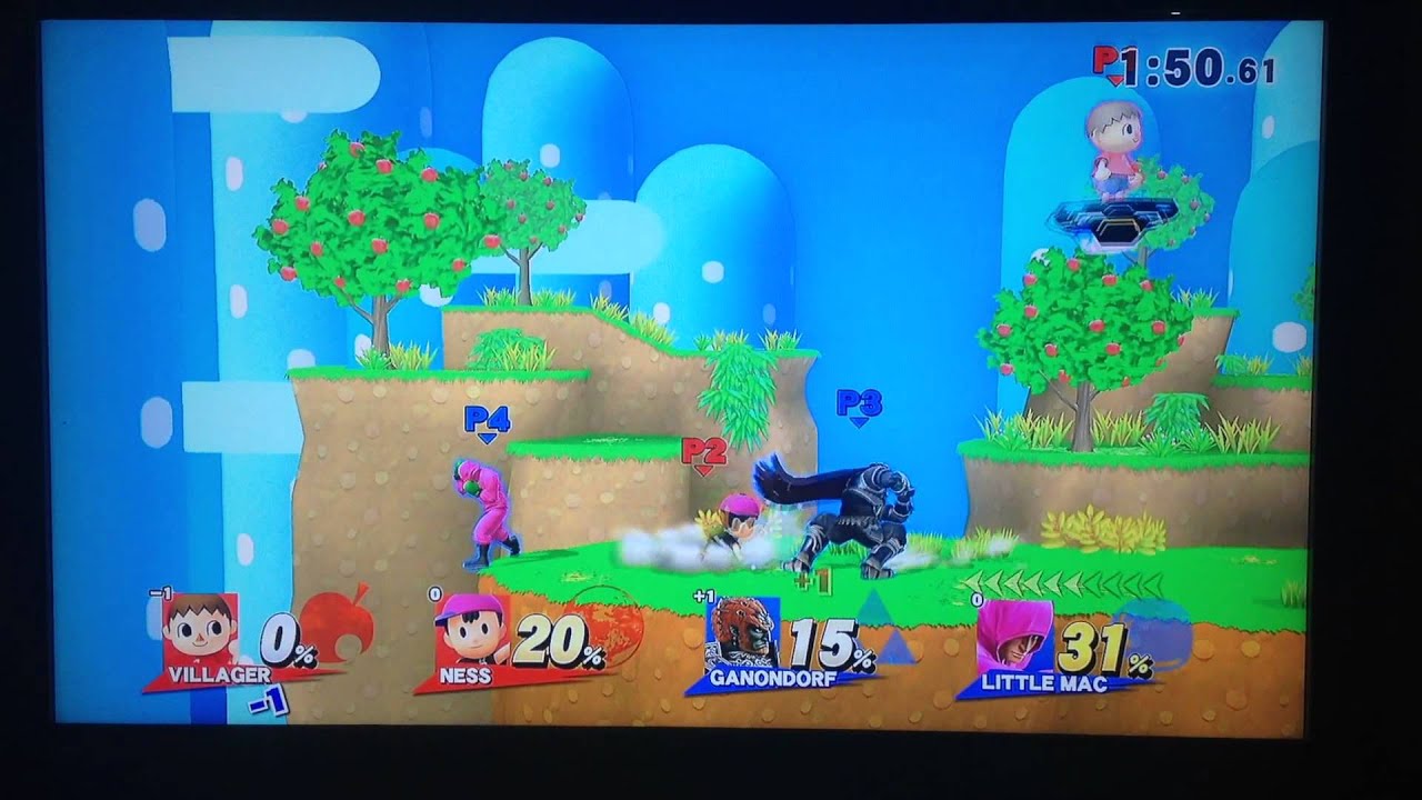 Little Mac gets OWNED only by Ness's PK Fire !!