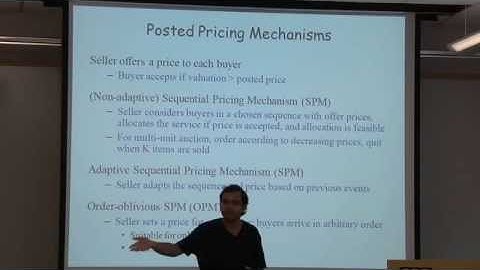 "Comparing Auctions and Posted Pricing Mechanisms in Multi-Unit Auctions" (CRCS Lunch Seminar)