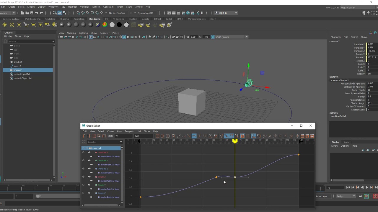 Maya Stopping Camera Attached to Path - YouTube