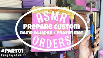 ASMR✨ | prepare my business custom name sajadah prayer mat orders | King Sajadah Ind | #Part01