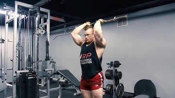 EZ Bar Overhead Triceps Exension
