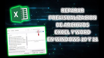 ✅ Reparar VISTA PREVIA de archivos de EXCEL en Windows 10 y Windows 11 para OFFICE 365 | 2025