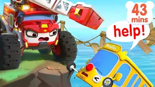 🚌Little Bus Rescue Mission | Wheels on the Bus | Car Cartoon | Nursery Rhymes & Kids Songs | BabyBus