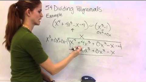5.4 Dividing Polynomials