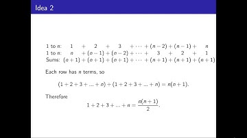 Integral Calculus - Appendix E - The Sum of the First n Numbers - [Medium]