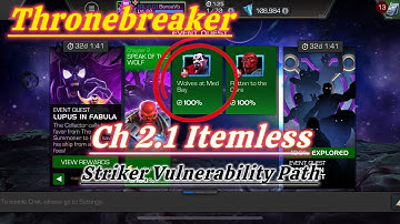 MCOC | Thronebreaker September 2024 EQ 2.1 | Striker Vulnerability Path | LUPUS IN FABULA - Itemless