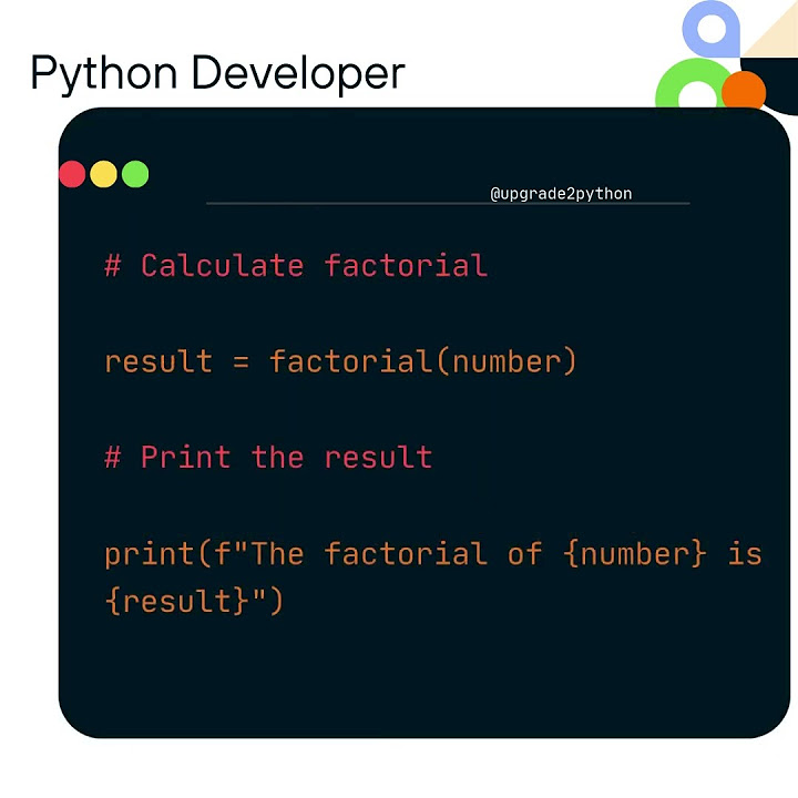 Write a Python program to find the factorial of a number provided by ...