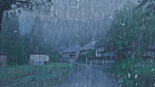 Dormire all'istante entro 5 minuti con forti Piogge e Tuoni sulla Strada deserta nebbiosa di Notte