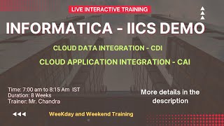 IICS Training demo Session | What is IDMC | What is IICS | Informatica Tutorial