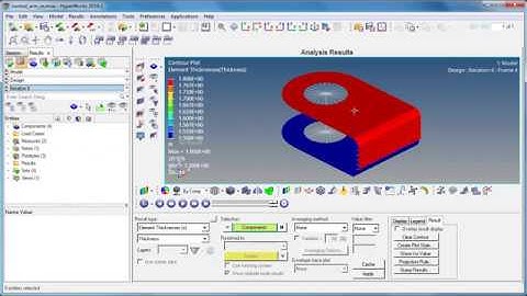 OptiStruct Optimization - Discrete Size Optimization of a Welded Bracket