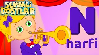 N Harfi 👧💘 Abc Alfabe | Harfleri Öğreniyorum | Bebek Ve Çocuk Şarkıları 2024 | Sevimli Dostlar