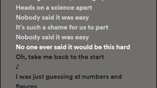 Coldplay - The Scientist (Lyrics)