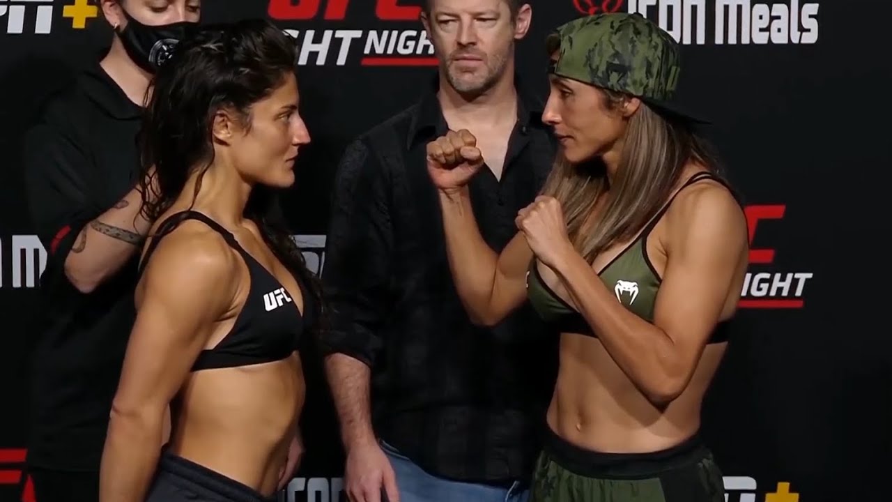 Lupita Godinez vs. Silvana Juarez - Weigh-in Face-Off - (UFC Fight Night: Dern vs. Rodriguez)