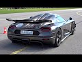 Exposed CARBON Koenigsegg One:1 Start Up & Launch Control Accelerations | *Amazing Sounds*