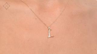 K NA - Alluring 9K Gold Diamond Initial 'L' Pendant 0.05ct