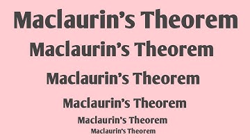 Maclaurin