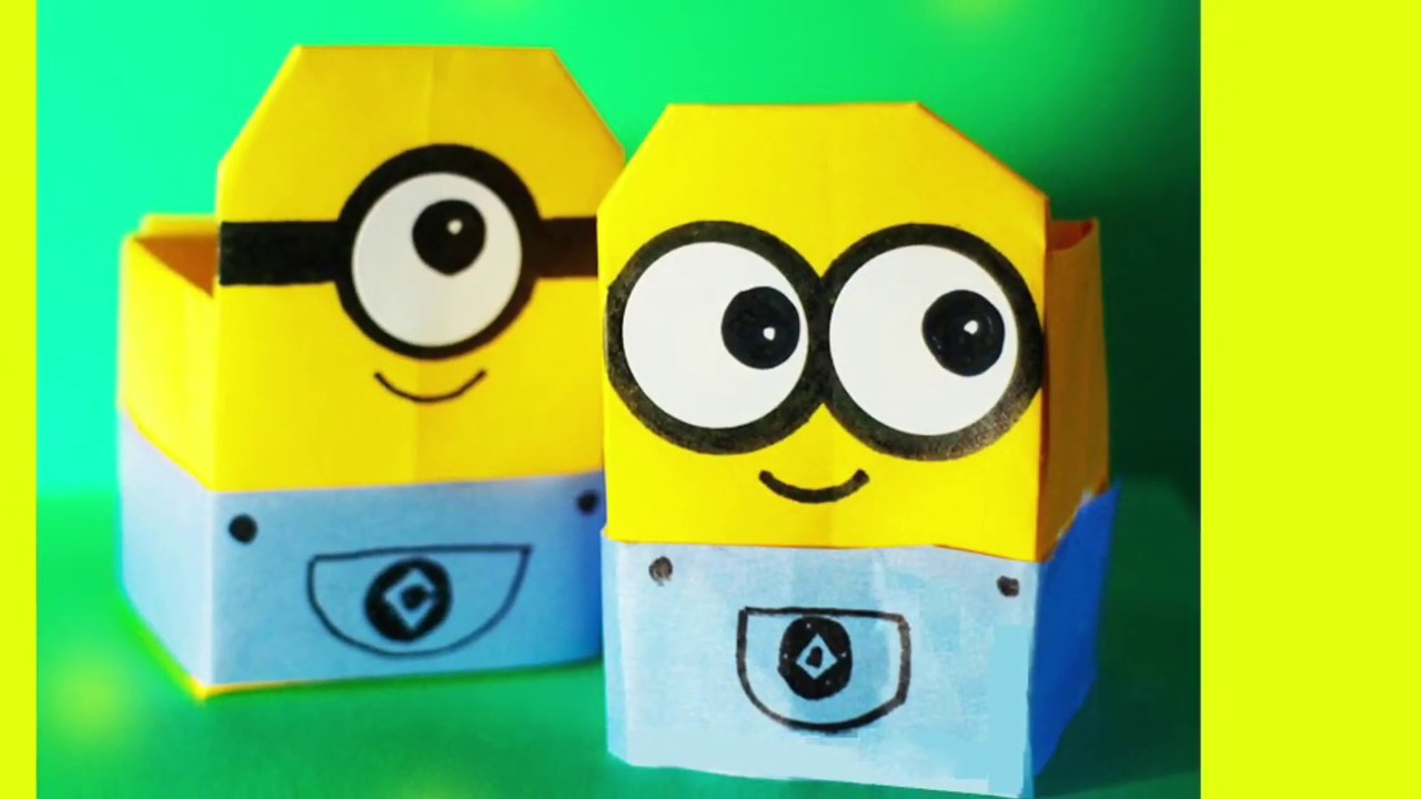 ミニオン 折り方 おりがみ Origami Minions Youtube