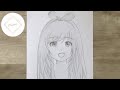 How to draw anime girl face smiling   anime drawing tutorial  dina art