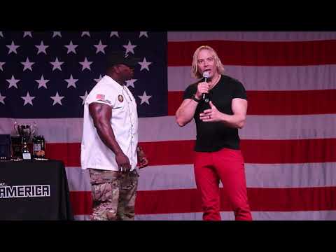 Chef Andre Rush does pushups for mental health awareness 2020