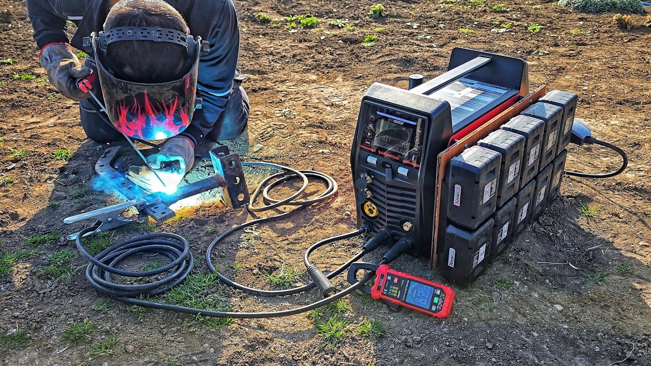 The World's 1'st Parkside Battery Powered Welding Machine Arccaptain MIG 205MP by 