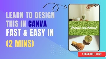 How to Make a Matcha-Inspired Pinterest Pin in Canva | Easy Tutorial in 2 Minutes
